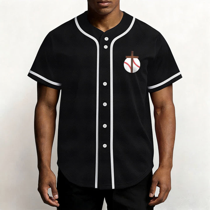 Christianartworkshop Filippesi 4:13 Maglia da baseball della fede: Maglia da baseball con croce, motto, forza e devozione - image 25