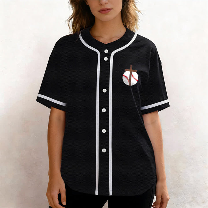 Christianartworkshop Filippesi 4:13 Maglia da baseball della fede: Maglia da baseball con croce, motto, forza e devozione - image 27