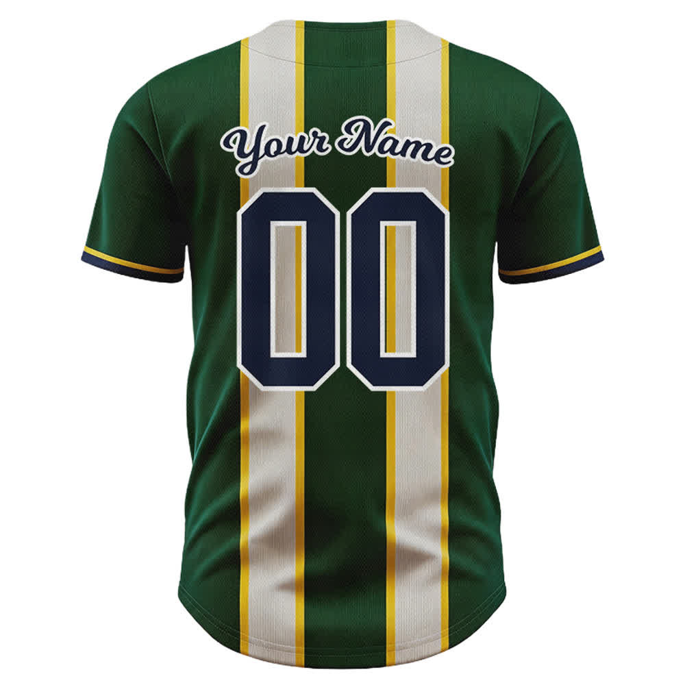 Christianartworkshop Maglia da baseball personalizzata con nome e numero della squadra di Gesù a righe con bottoni - image 2