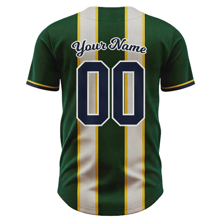 Christianartworkshop Maglia da baseball personalizzata con nome e numero della squadra di Gesù a righe con bottoni - image 2