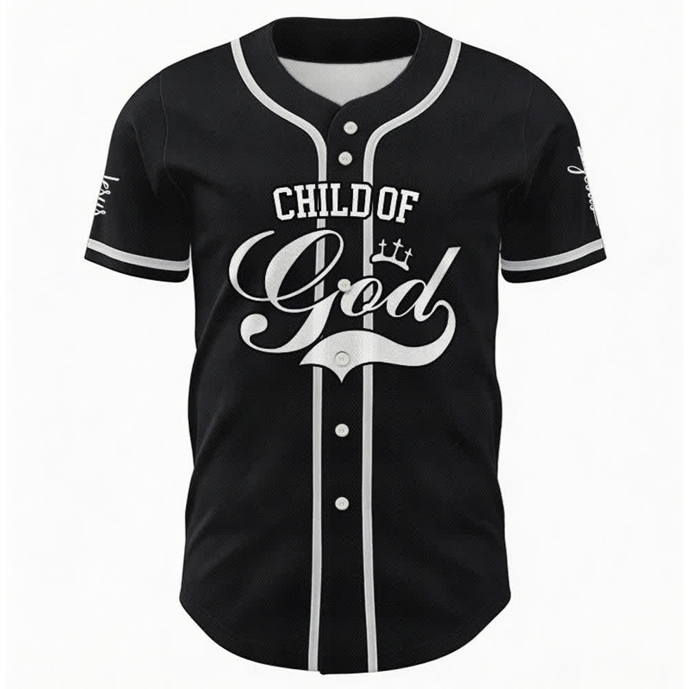 Christianartworkshop Maglia da baseball Bambino di Dio con finiture a contrasto multicolore - image 1
