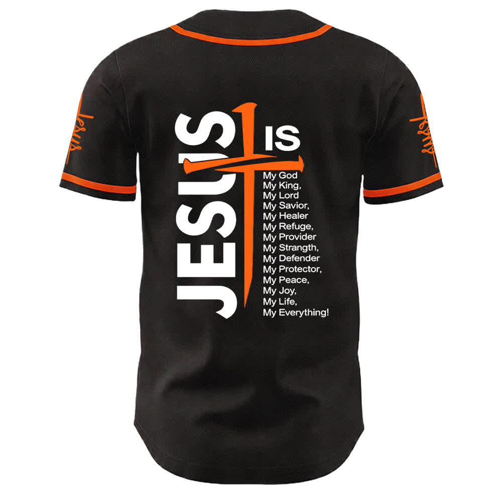 Christianartworkshop Gesù è tutto per me Maglia da baseball unisex con fede - image 14