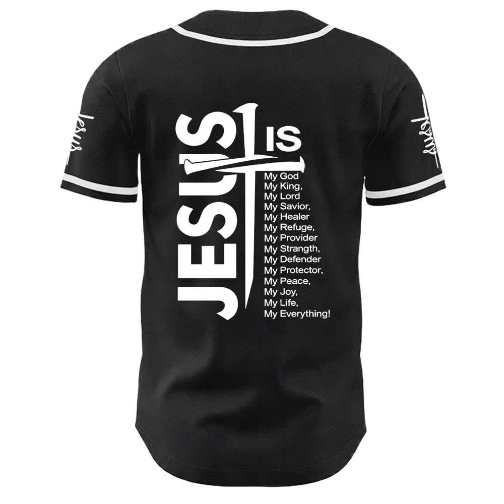 Christianartworkshop Gesù è tutto per me Maglia da baseball unisex con fede - image 8