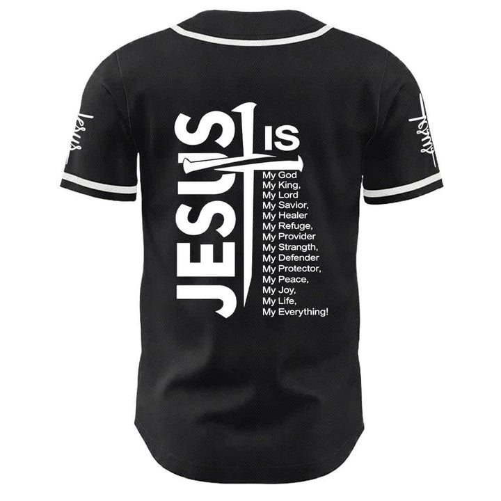 Christianartworkshop Gesù è tutto per me Maglia da baseball unisex con fede - image 8
