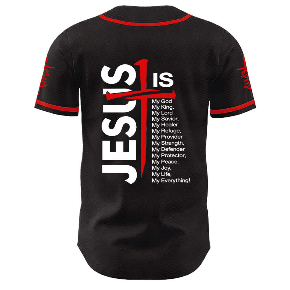 Christianartworkshop Gesù è tutto per me Maglia da baseball unisex con fede - image 5