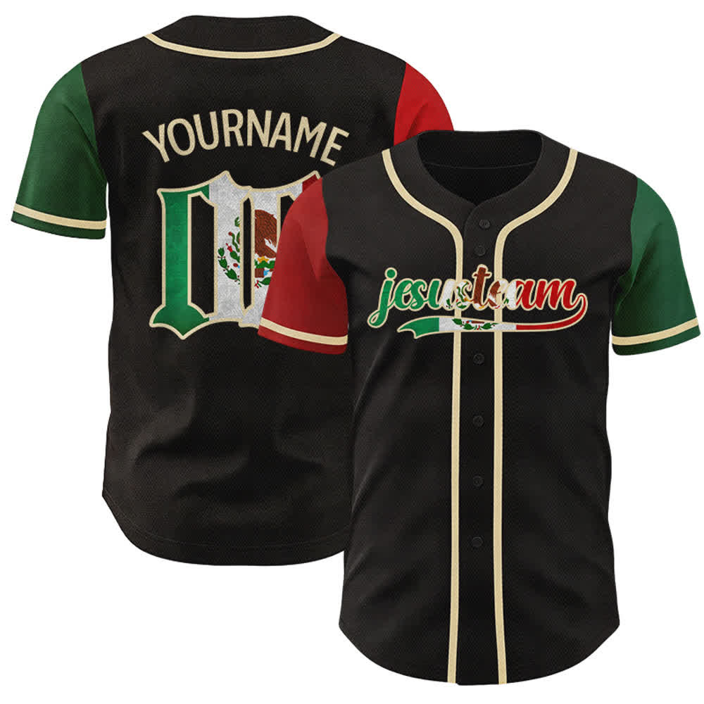Christianartworkshop Maglia da baseball personalizzata con nome e numero, patrimonio, fede, squadra di Gesù - 5XL - Nome & Numero personalizzati - image 0
