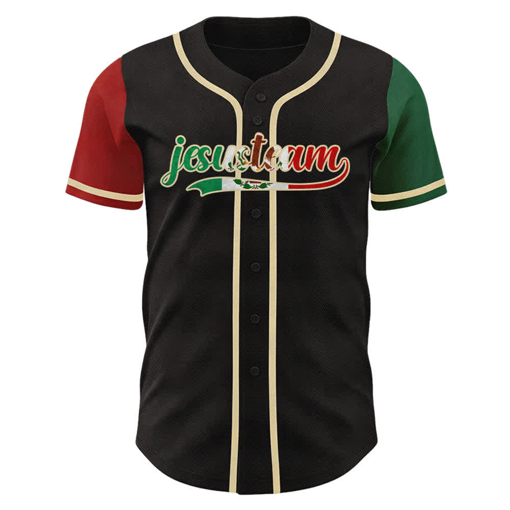 Christianartworkshop Maglia da baseball personalizzata con nome e numero, patrimonio, fede, squadra di Gesù - image 1