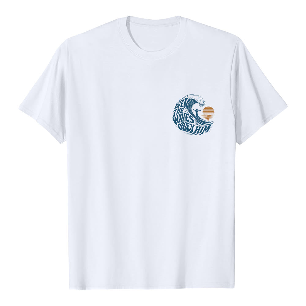 Christianartworkshop Anche le onde gli obbediscono - T-shirt classica con grafica a onda su entrambi i lati - image 11