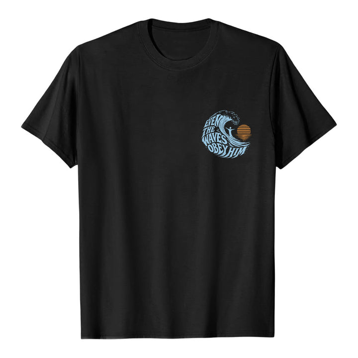 Christianartworkshop Anche le onde gli obbediscono - T-shirt classica con grafica a onda su entrambi i lati - image 20