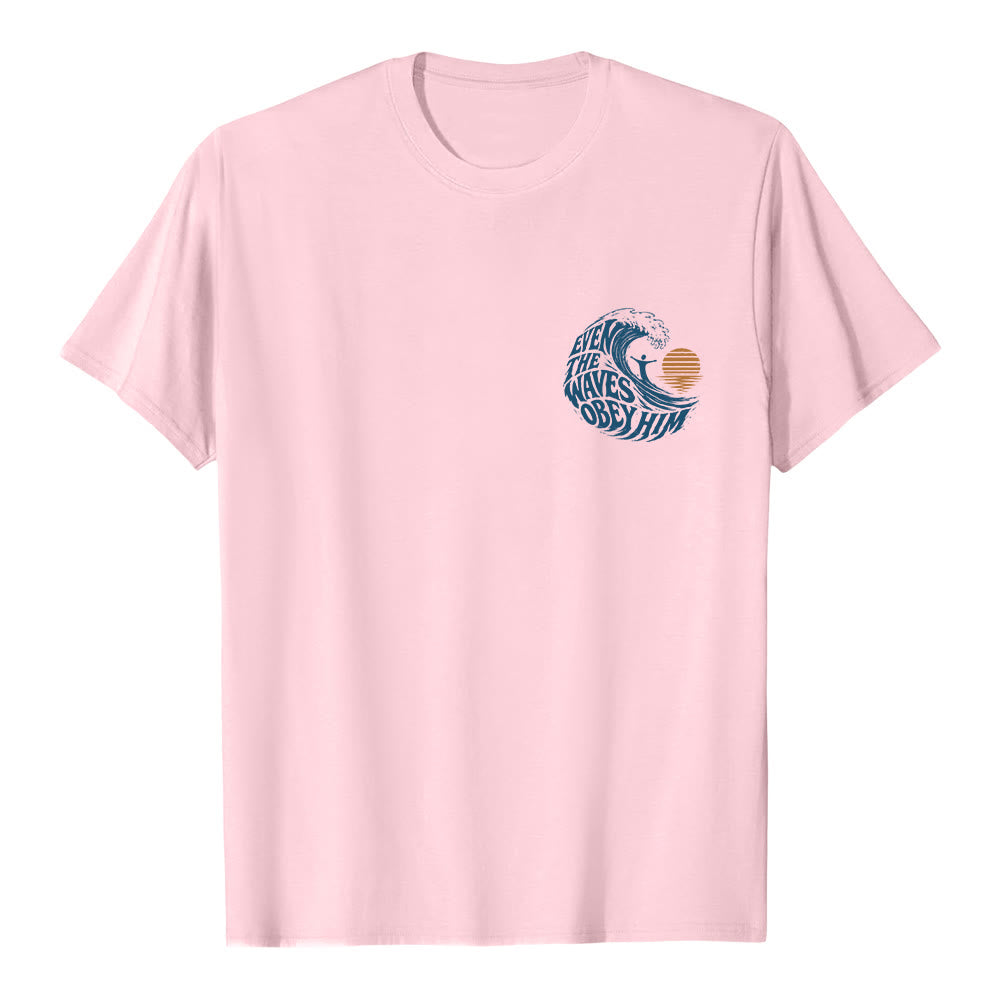Christianartworkshop Anche le onde gli obbediscono - T-shirt classica con grafica a onda su entrambi i lati - image 8