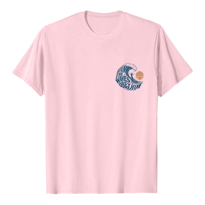 Christianartworkshop Anche le onde gli obbediscono - T-shirt classica con grafica a onda su entrambi i lati - image 8