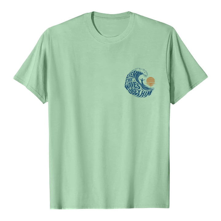 Christianartworkshop Anche le onde gli obbediscono - T-shirt classica con grafica a onda su entrambi i lati - image 26