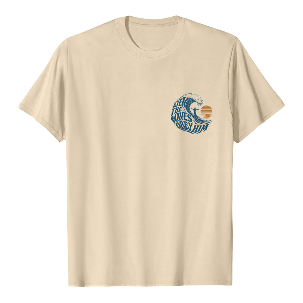 Christianartworkshop Anche le onde gli obbediscono - T-shirt classica con grafica a onda su entrambi i lati - image 14