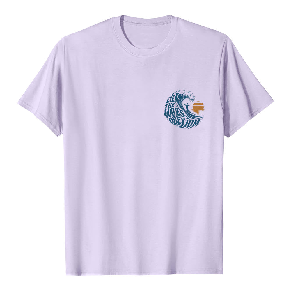 Christianartworkshop Anche le onde gli obbediscono - T-shirt classica con grafica a onda su entrambi i lati - image 23