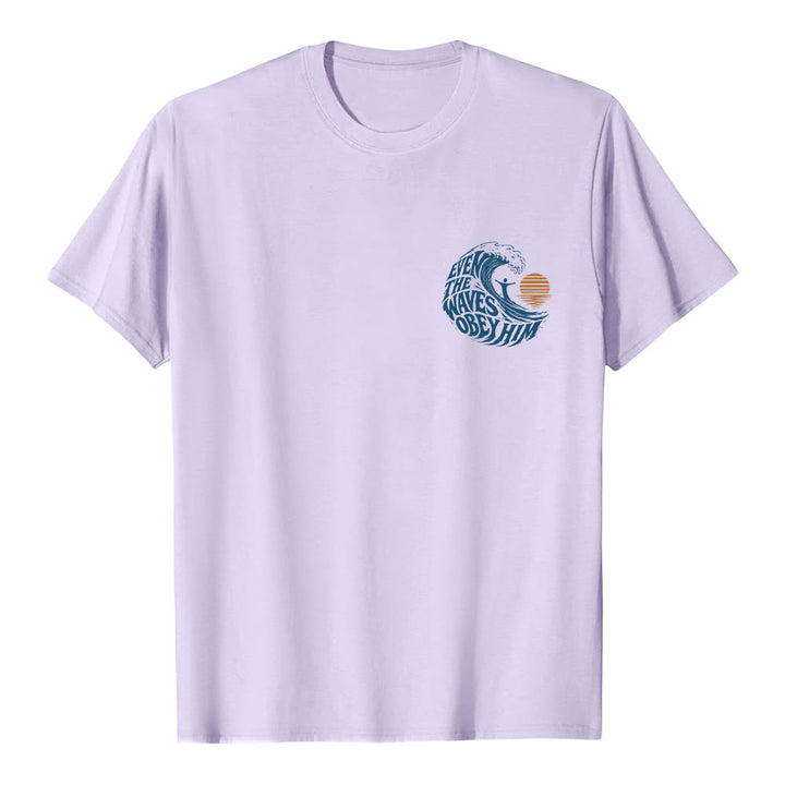 Christianartworkshop Anche le onde gli obbediscono - T-shirt classica con grafica a onda su entrambi i lati - image 23