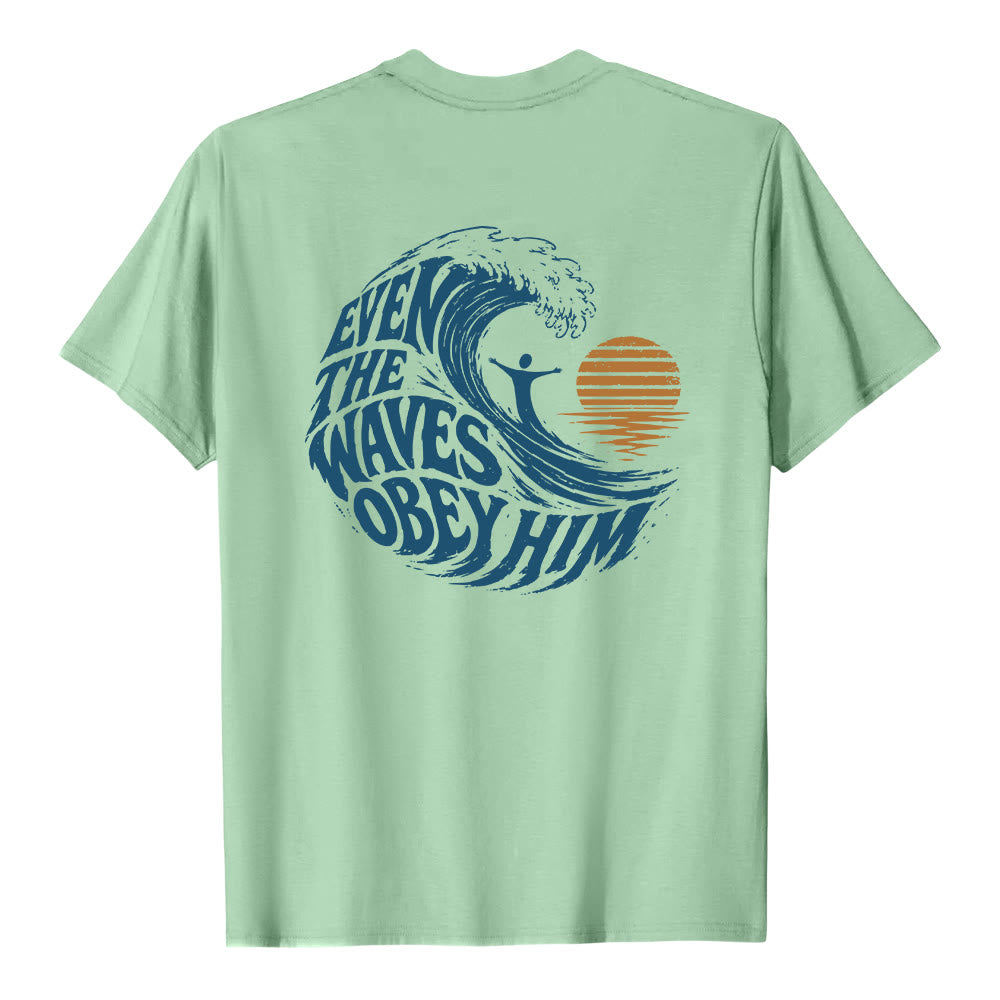 Christianartworkshop Anche le onde gli obbediscono - T-shirt classica con grafica a onda su entrambi i lati - image 25