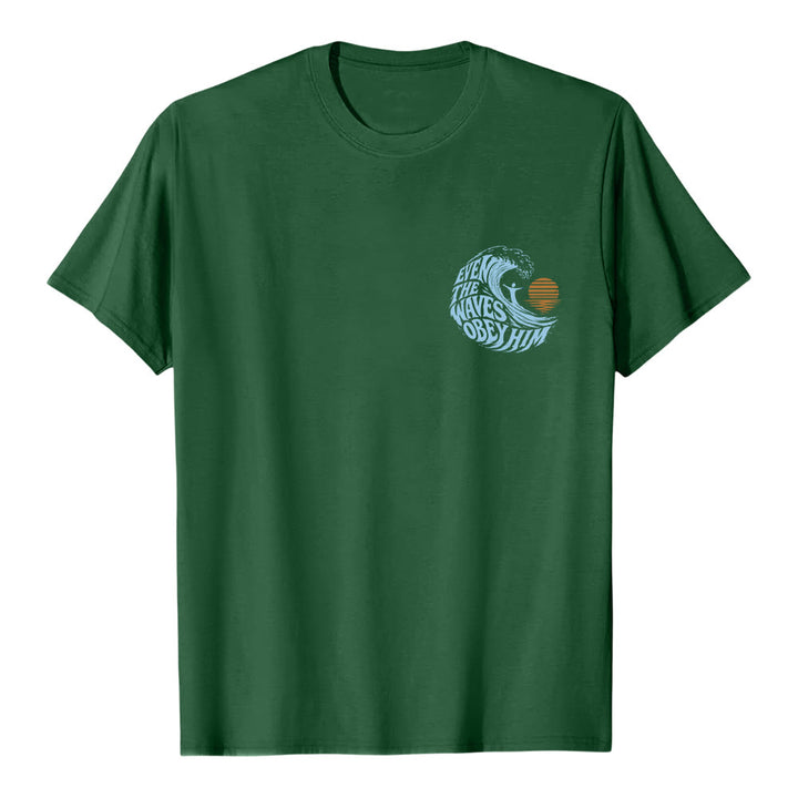 Christianartworkshop Anche le onde gli obbediscono - T-shirt classica con grafica a onda su entrambi i lati - image 17