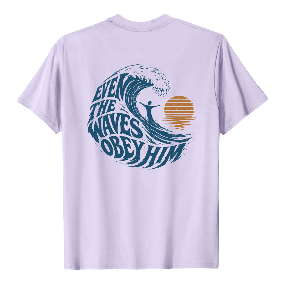 Christianartworkshop Anche le onde gli obbediscono - T-shirt classica con grafica a onda su entrambi i lati - image 22