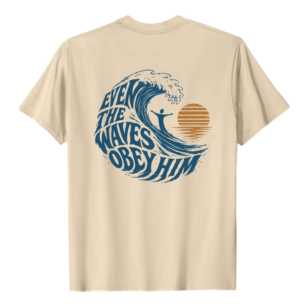 Christianartworkshop Anche le onde gli obbediscono - T-shirt classica con grafica a onda su entrambi i lati - image 13
