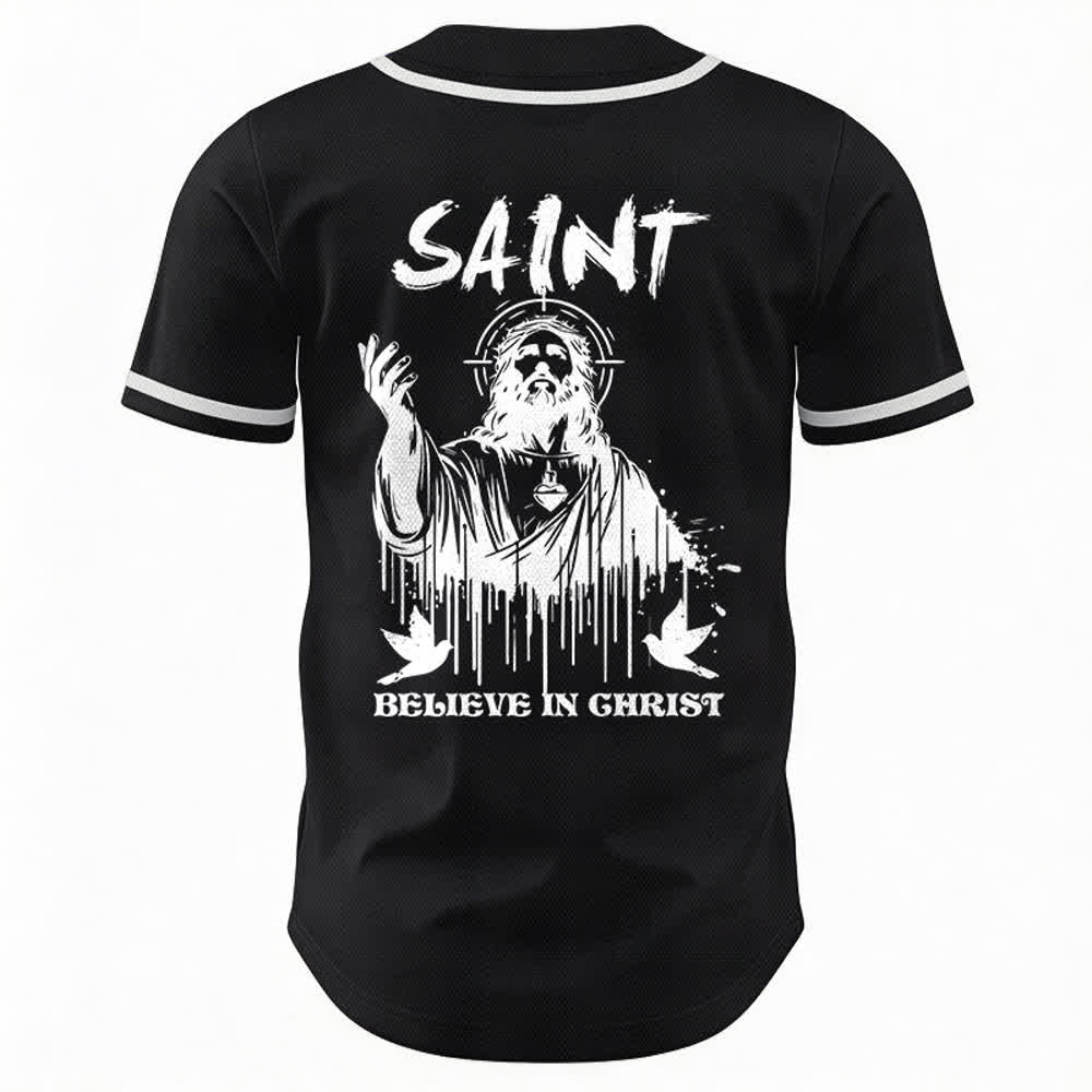 Christianartworkshop Maglia da baseball unisex "Saint Believe In Christ" - image 8