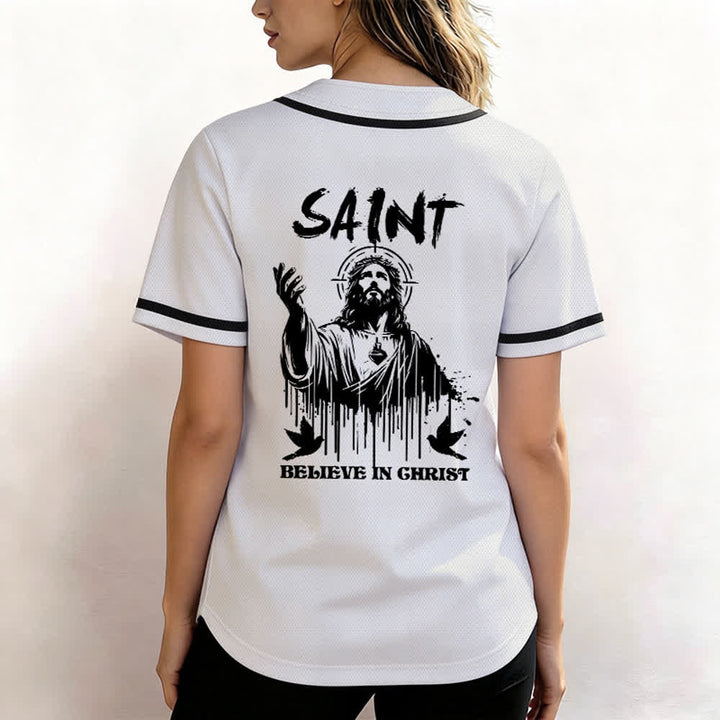 Christianartworkshop Maglia da baseball unisex "Saint Believe In Christ" - image 5