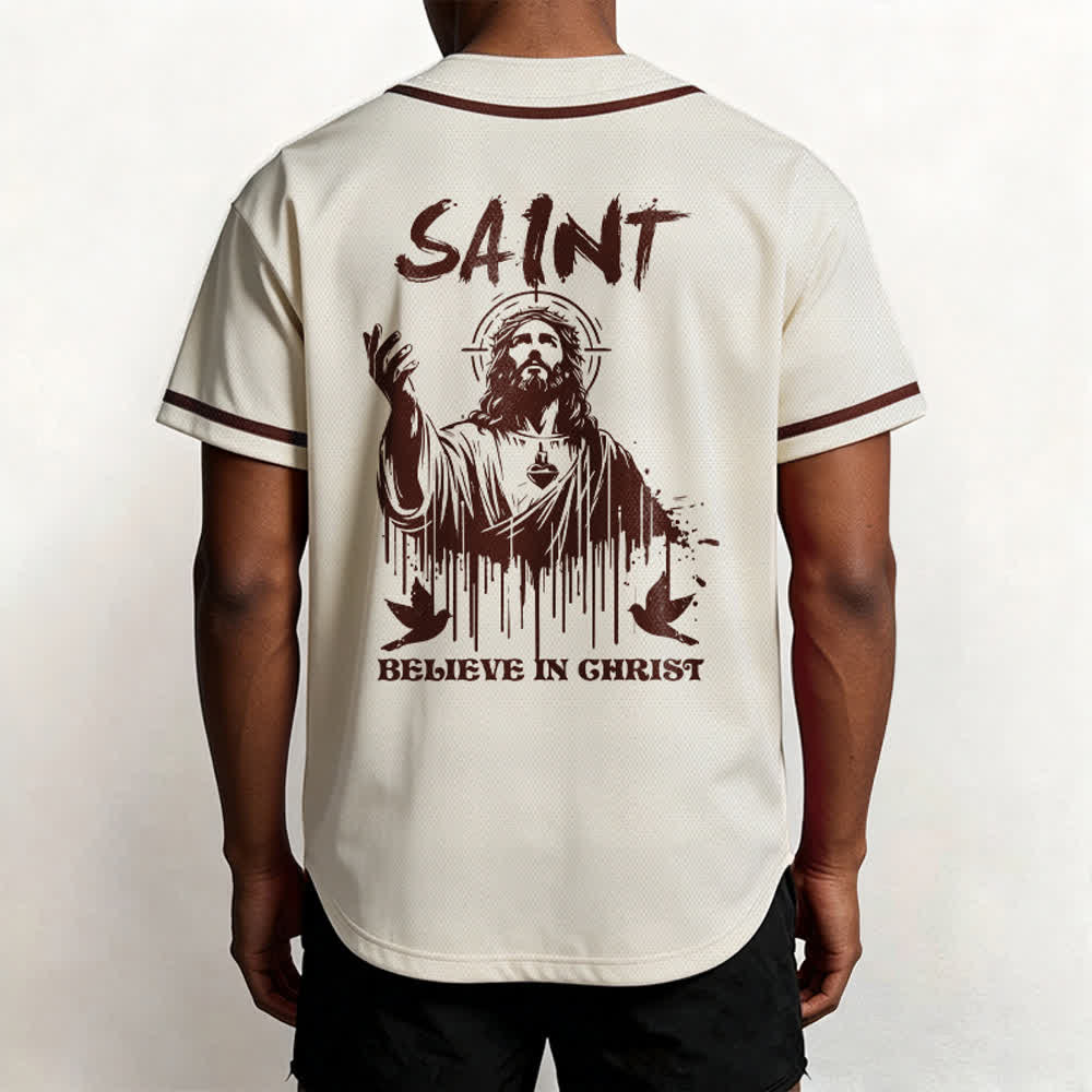 Christianartworkshop Maglia da baseball unisex "Saint Believe In Christ" - image 52