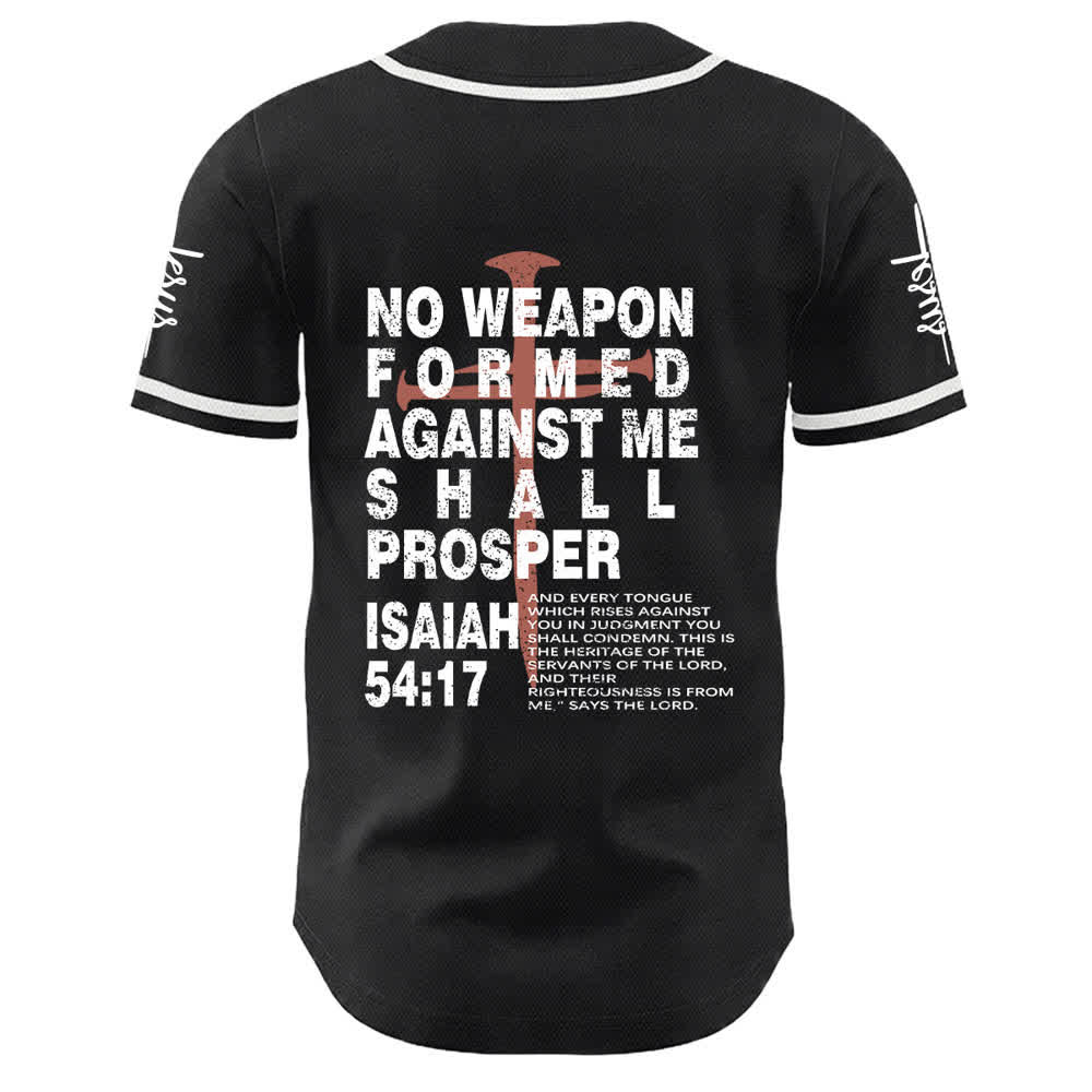 Christianartworkshop Nessuna arma forgiata contro di me prospererà Maglia da baseball - image 1