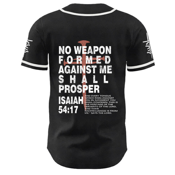 Christianartworkshop Nessuna arma forgiata contro di me prospererà Maglia da baseball - image 1