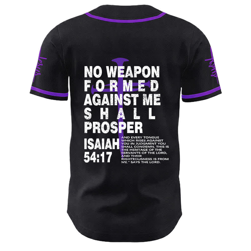 Christianartworkshop Nessuna arma forgiata contro di me prospererà Maglia da baseball - image 22