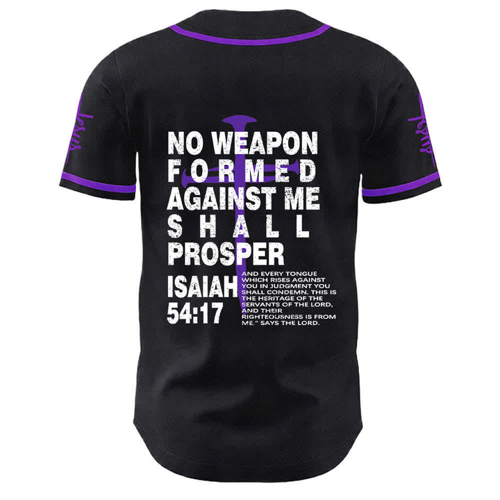 Christianartworkshop Nessuna arma forgiata contro di me prospererà Maglia da baseball - image 22