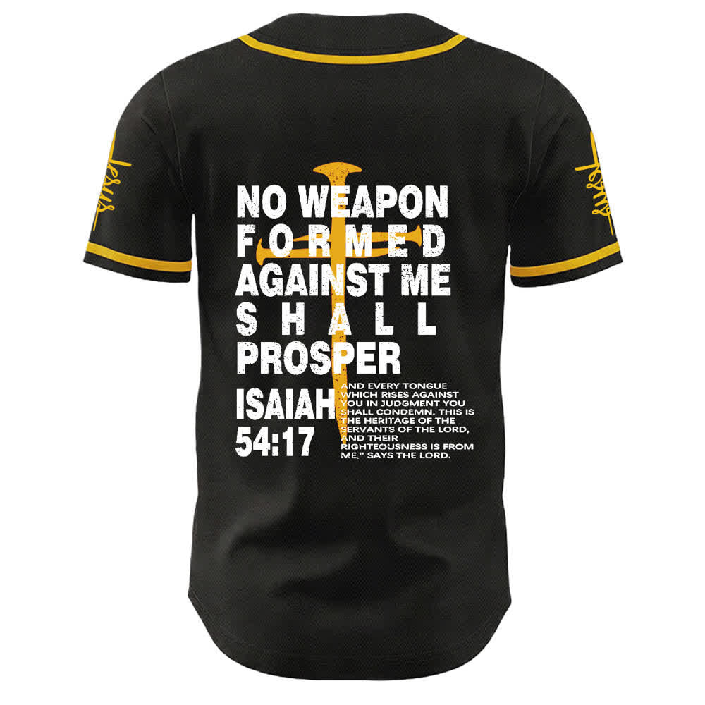 Christianartworkshop Nessuna arma forgiata contro di me prospererà Maglia da baseball - image 7