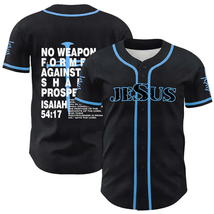 Christianartworkshop Nessuna arma forgiata contro di me prospererà Maglia da baseball - Blu - 5XL - image 12