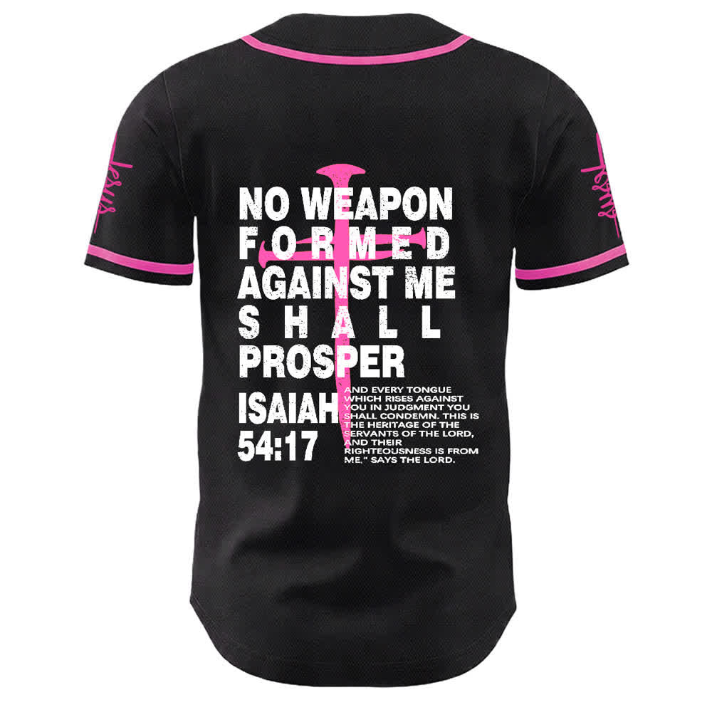 Christianartworkshop Nessuna arma forgiata contro di me prospererà Maglia da baseball - image 16