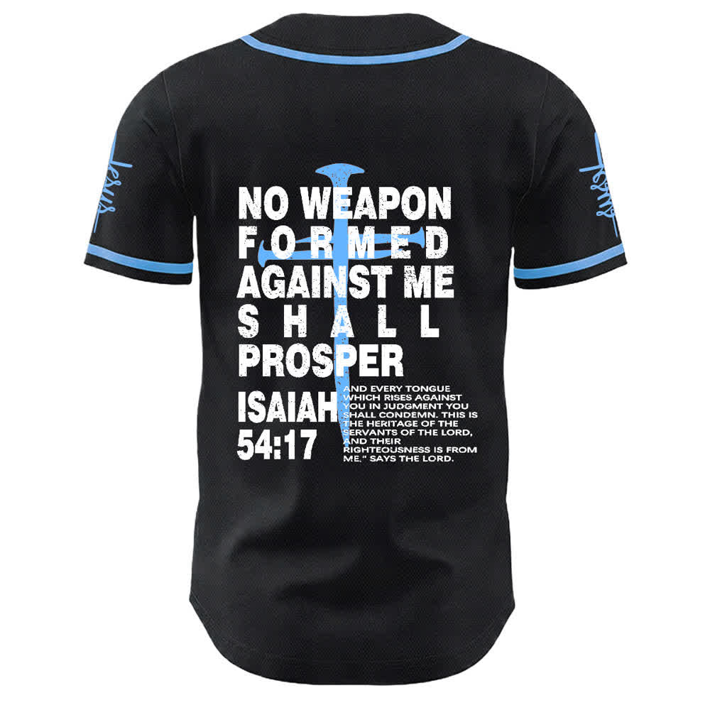 Christianartworkshop Nessuna arma forgiata contro di me prospererà Maglia da baseball - image 13