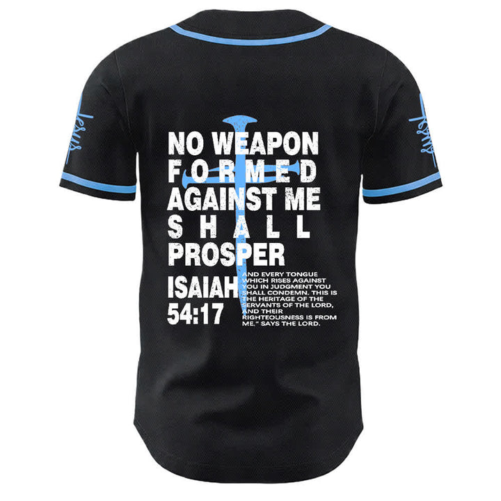 Christianartworkshop Nessuna arma forgiata contro di me prospererà Maglia da baseball - image 13