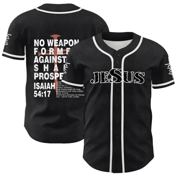 Christianartworkshop Nessuna arma forgiata contro di me prospererà Maglia da baseball - Bianco - 5XL - image 0