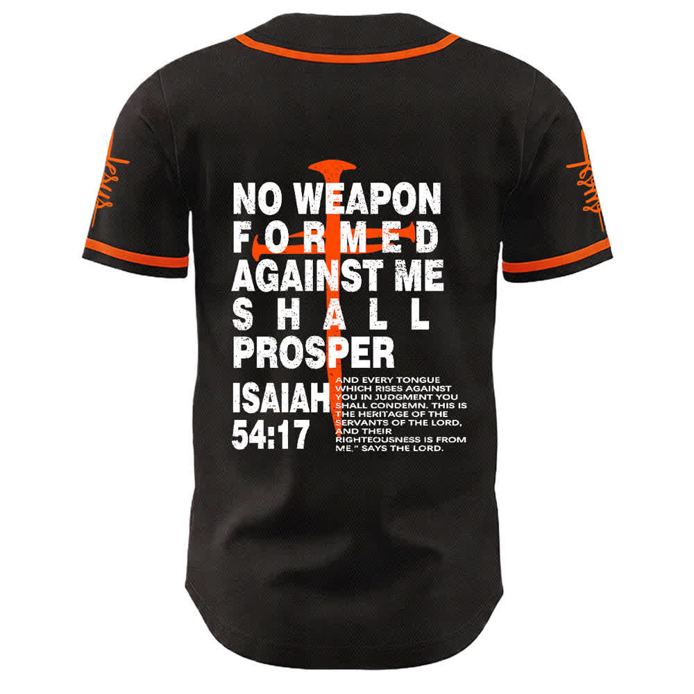 Christianartworkshop Nessuna arma forgiata contro di me prospererà Maglia da baseball - image 10