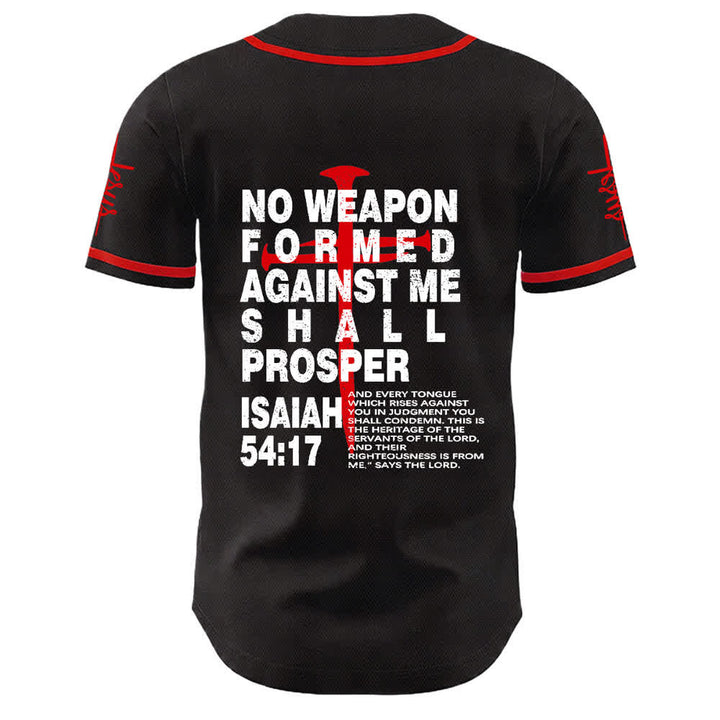 Christianartworkshop Nessuna arma forgiata contro di me prospererà Maglia da baseball - image 4