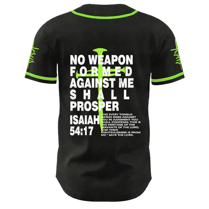Christianartworkshop Nessuna arma forgiata contro di me prospererà Maglia da baseball - image 19
