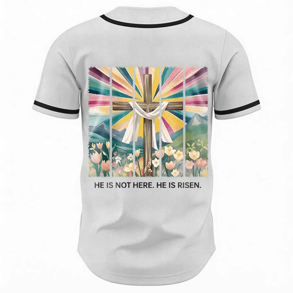 Christianartworkshop Non è qui, è risorto Maglia da baseball unisex Faith - image 8