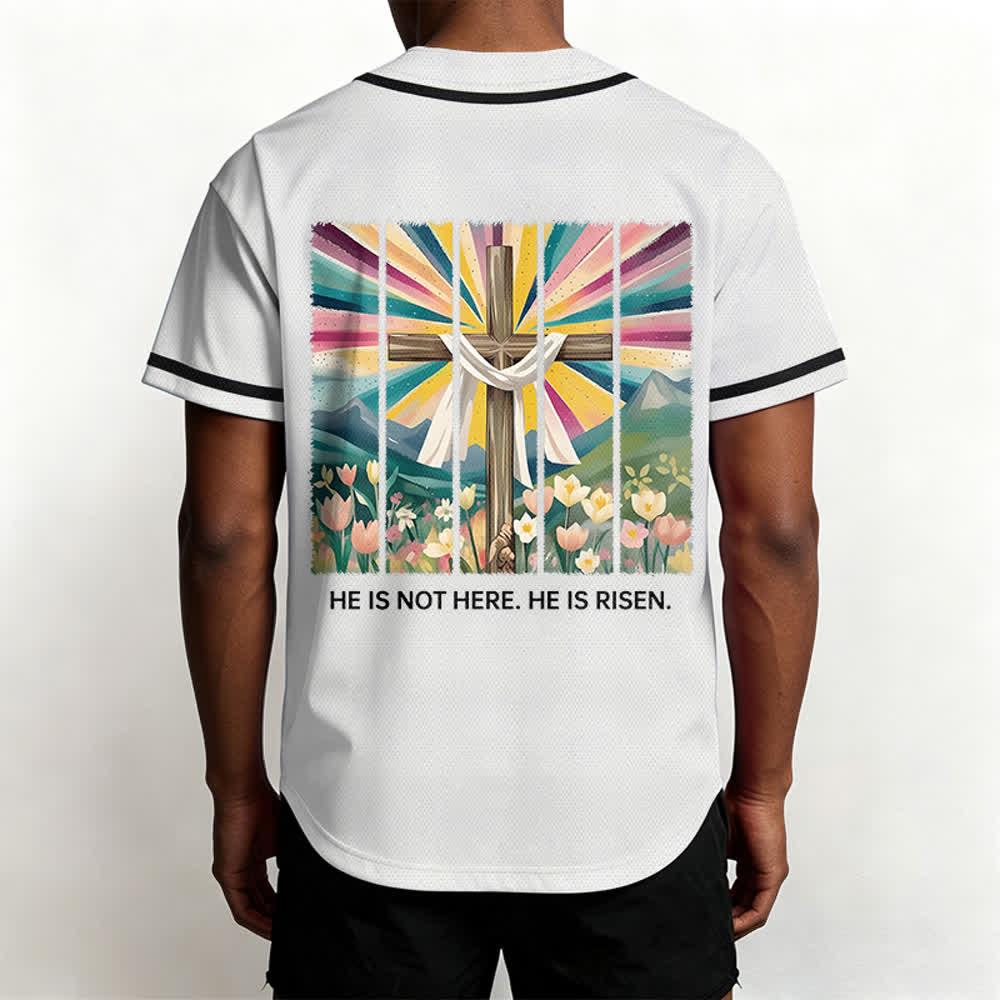 Christianartworkshop Non è qui, è risorto Maglia da baseball unisex Faith - image 10