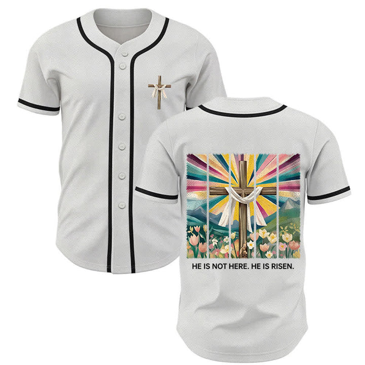 Christianartworkshop Non è qui, è risorto Maglia da baseball unisex Faith - Bianco - 5XL - image 7