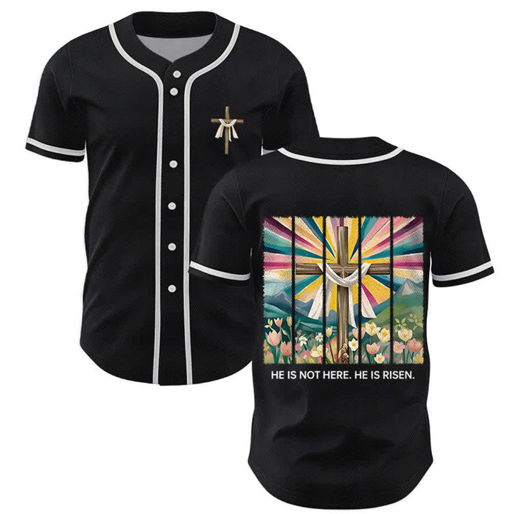 Christianartworkshop Non è qui, è risorto Maglia da baseball unisex Faith - Nero - 5XL - image 14