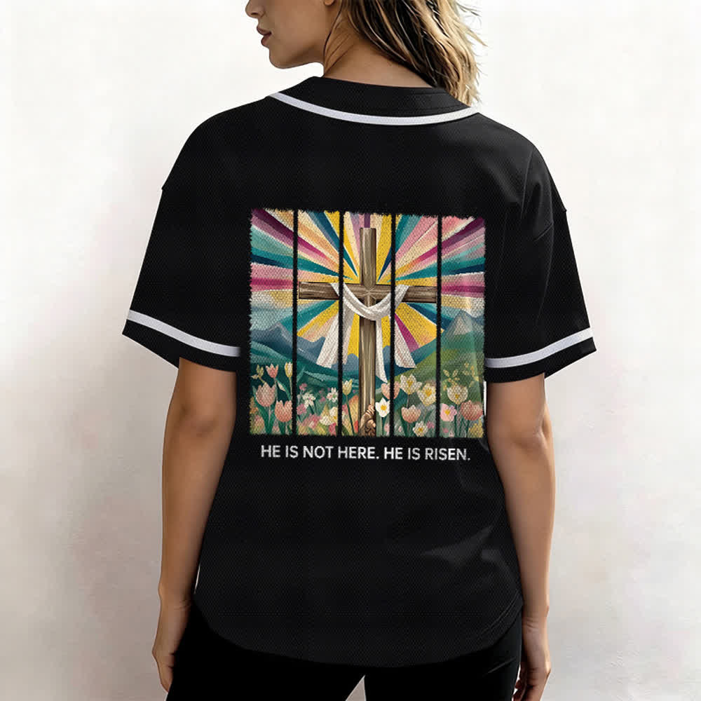 Christianartworkshop Non è qui, è risorto Maglia da baseball unisex Faith - image 19