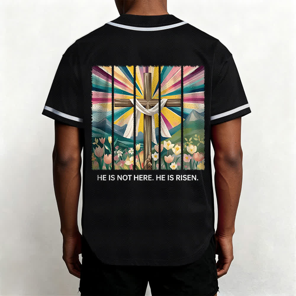 Christianartworkshop Non è qui, è risorto Maglia da baseball unisex Faith - image 17