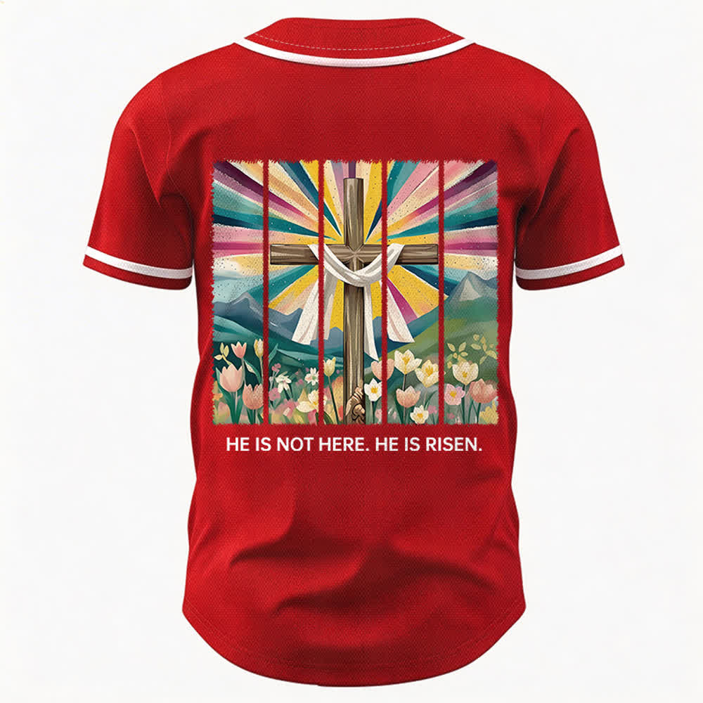 Christianartworkshop Non è qui, è risorto Maglia da baseball unisex Faith - image 22