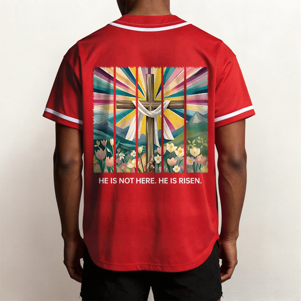 Christianartworkshop Non è qui, è risorto Maglia da baseball unisex Faith - image 24