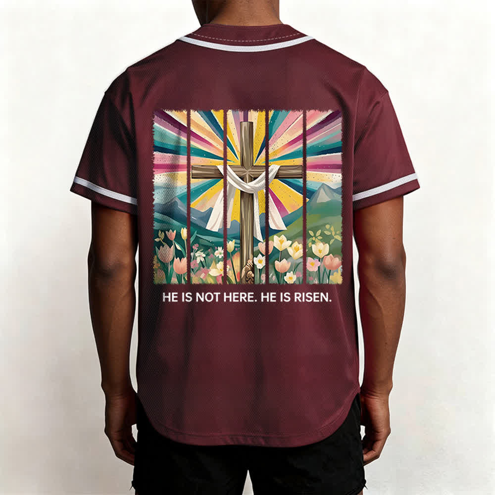 Christianartworkshop Non è qui, è risorto Maglia da baseball unisex Faith - image 31