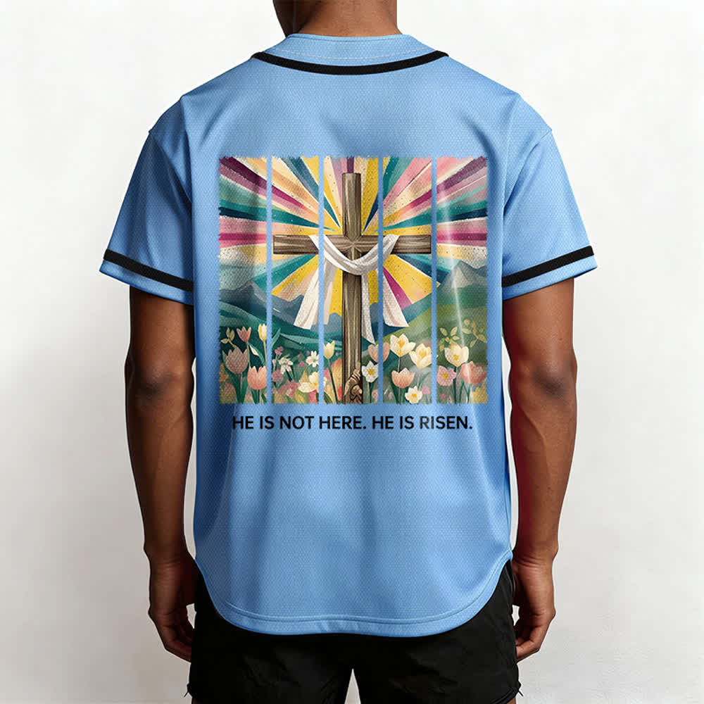 Christianartworkshop Non è qui, è risorto Maglia da baseball unisex Faith - image 38