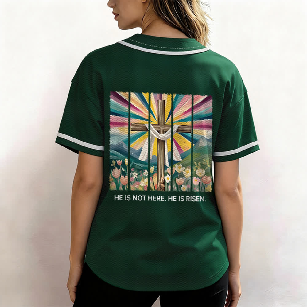 Christianartworkshop Non è qui, è risorto Maglia da baseball unisex Faith - image 47
